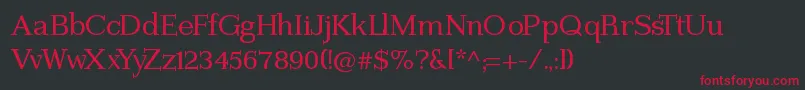 Imprimerie Font – Red Fonts on Black Background