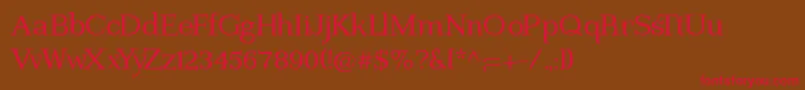 Imprimerie Font – Red Fonts on Brown Background