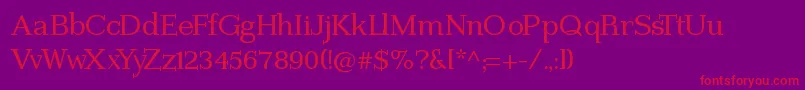 Imprimerie Font – Red Fonts on Purple Background