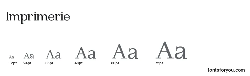 Размеры шрифта Imprimerie