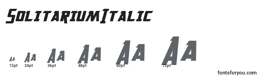 Размеры шрифта SolitariumItalic