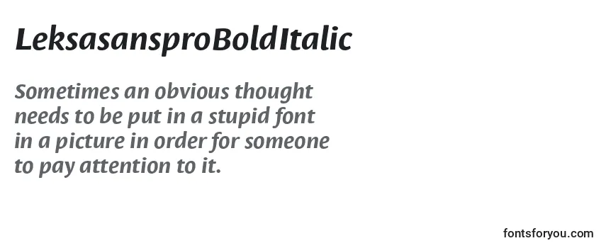 LeksasansproBoldItalic Font