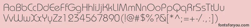 BauhauscLight Font – Black Fonts on Pink Background