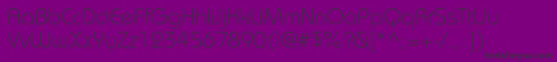 フォントBauhauscLight – 紫の背景に黒い文字