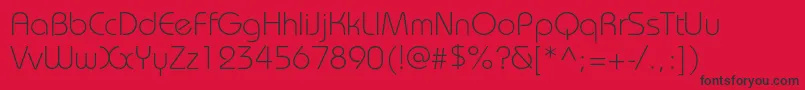BauhauscLight Font – Black Fonts on Red Background