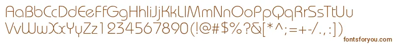 Шрифт BauhauscLight – коричневые шрифты на белом фоне
