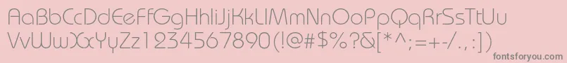 フォントBauhauscLight – ピンクの背景に灰色の文字