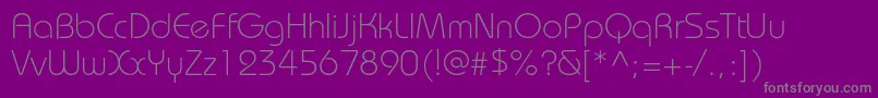 BauhauscLight Font – Gray Fonts on Purple Background