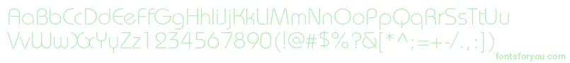 BauhauscLight-fontti – vihreät fontit valkoisella taustalla