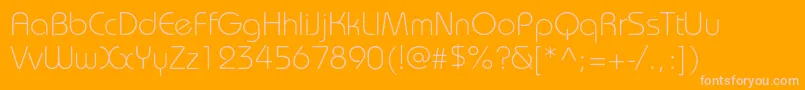 BauhauscLight Font – Pink Fonts on Orange Background