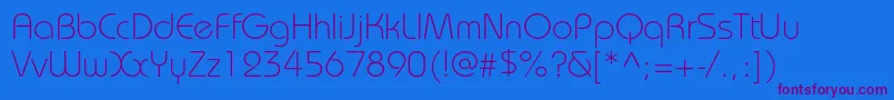 Шрифт BauhauscLight – фиолетовые шрифты на синем фоне