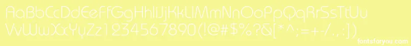 BauhauscLight Font – White Fonts on Yellow Background