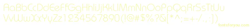 BauhauscLight Font – Yellow Fonts on White Background