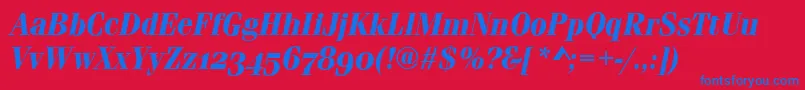 FerraraOsfBolditalic Font – Blue Fonts on Red Background