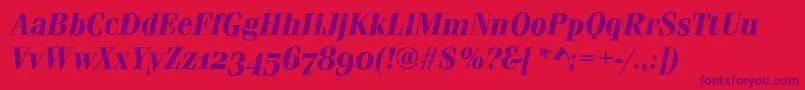 FerraraOsfBolditalic Font – Purple Fonts on Red Background