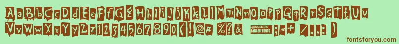 Beatmygu Font – Brown Fonts on Green Background