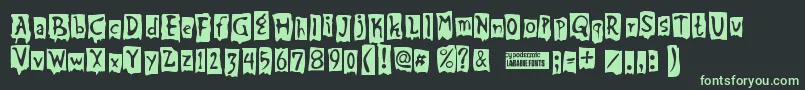 Beatmygu Font – Green Fonts on Black Background