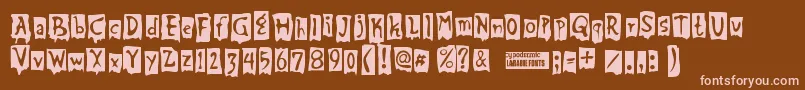 Beatmygu Font – Pink Fonts on Brown Background