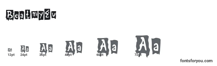 Размеры шрифта Beatmygu