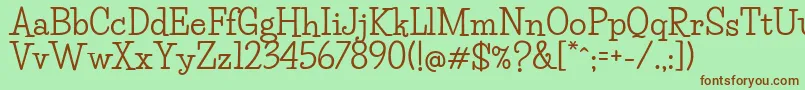 LifesaversBold Font – Brown Fonts on Green Background