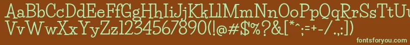 LifesaversBold Font – Green Fonts on Brown Background