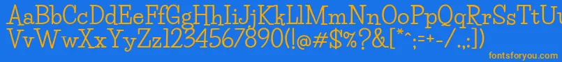 LifesaversBold Font – Orange Fonts on Blue Background