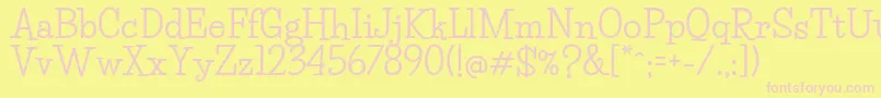 LifesaversBold Font – Pink Fonts on Yellow Background