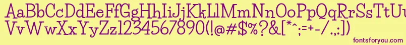 LifesaversBold Font – Purple Fonts on Yellow Background