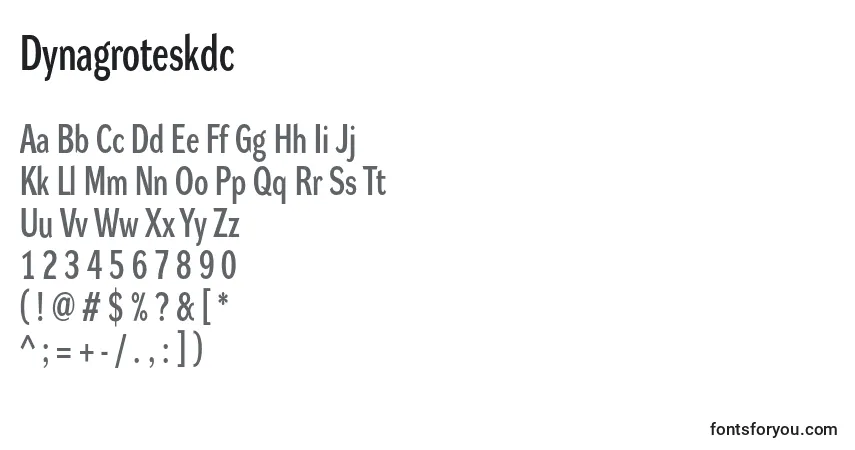 Schriftart Dynagroteskdc – Alphabet, Zahlen, spezielle Symbole