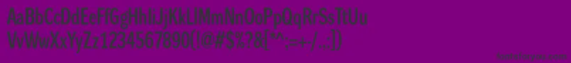 フォントDynagroteskdc – 紫の背景に黒い文字
