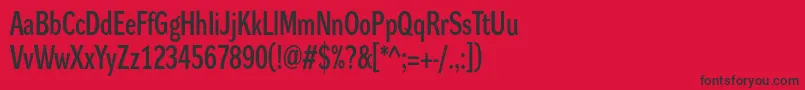 Dynagroteskdc Font – Black Fonts on Red Background