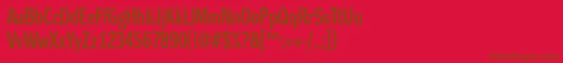Dynagroteskdc Font – Brown Fonts on Red Background