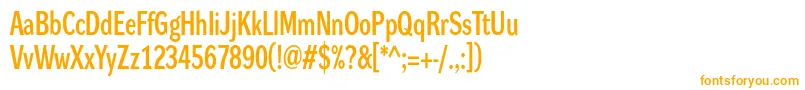 Dynagroteskdc Font – Orange Fonts on White Background
