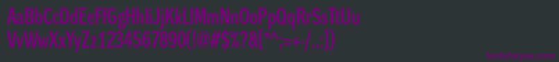 Dynagroteskdc Font – Purple Fonts on Black Background