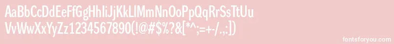Dynagroteskdc Font – White Fonts on Pink Background