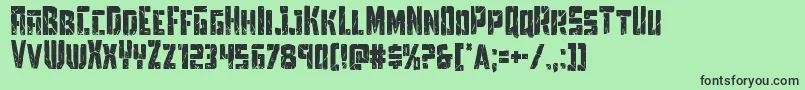 Towerruinscond Font – Black Fonts on Green Background