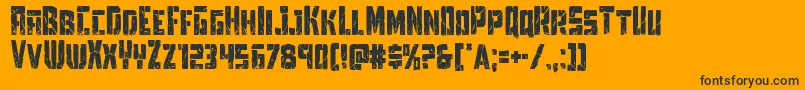 Towerruinscond Font – Black Fonts on Orange Background