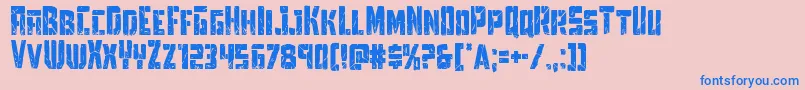 Towerruinscond Font – Blue Fonts on Pink Background