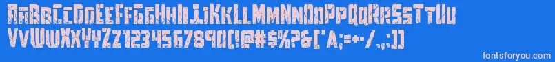 Towerruinscond Font – Pink Fonts on Blue Background