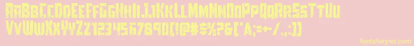 Towerruinscond Font – Yellow Fonts on Pink Background