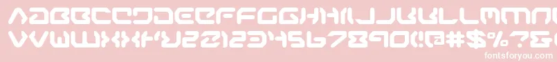 AirstripOne-fontti – valkoiset fontit vaaleanpunaisella taustalla