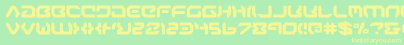 AirstripOne-fontti – keltaiset fontit vihreällä taustalla