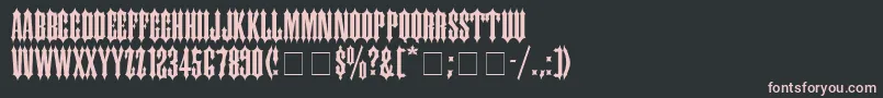 Ireland Font – Pink Fonts on Black Background