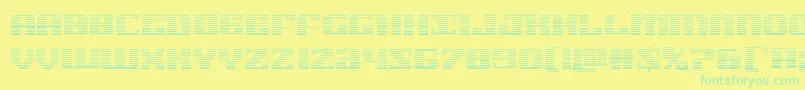 21gunsalutegrad Font – Green Fonts on Yellow Background