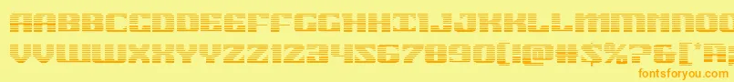 21gunsalutegrad Font – Orange Fonts on Yellow Background