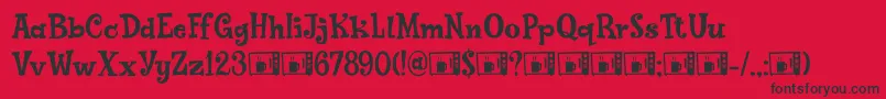 PoptyPingDemo Font – Black Fonts on Red Background