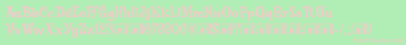 PoptyPingDemo Font – Pink Fonts on Green Background