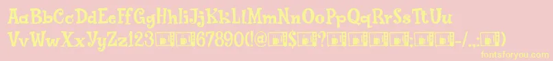 PoptyPingDemo Font – Yellow Fonts on Pink Background