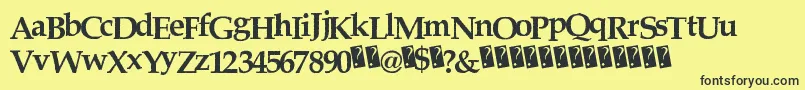 Piratesbay Font – Black Fonts on Yellow Background