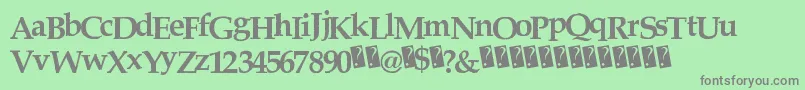 Piratesbay Font – Gray Fonts on Green Background